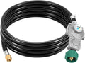 GasSaf 10FT 2 Stage Propane Regulator Hose Gas Propane Regulator and Hose Suitable for Dual Fuel Generator, RV Appliance, Gas Stove and More, 3/8 Female Flare Nut