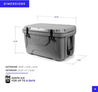 Titan Hard Ice Chest Cooler Roto Cooler with Microban Protection and Deep Freeze Insulation