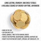 Military Surplus Freeze-Dried Hardtack Army Bread – 34 to 36 Hardtacks per Can (31.5 oz) – Ready to Eat – #10 Can – Long-Term Emergency Survival Food – 30+ Year Shelf Life – Made in USA – Ideal for Camping & Prepping Pack of 1