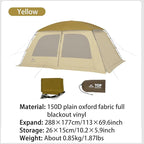 Naturehike Dune Hot Tent with Stove Jack, 117 sq ft 4 Seasons Camping Tent, 2-4 Person Waterproof Large Tent for Family, Car Camping, Picnic, Fishing, 6 Person
