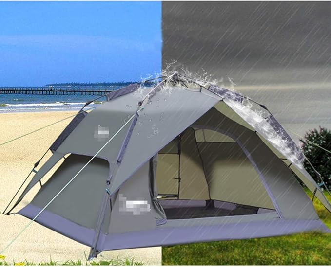 GeRRiT Tent Fully Automatic Hydraulic Outdoor Tent 2 People Rainproof Wild Camping Mountaineeriding Family Double Tent Waterproof Tents Camping Tents Small Awnings Backpacking Tents Beach Tents