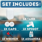 5-Gallon Stackable Water Storage Containers, Water Treatment,5 Gallons w/2 Lids + 1 Spigot, Easy Fill, Survial Supply Emergency Water Storage for Disaster Preparedness, 5 Gallon (1 Tank)