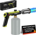 Powerful Propane Torch Gun,Kitchen Cooking Torch With One-Touch Max Fire, Charcoal Lighter with a Safety Lock, Adjustable Blow Torch for Sous Vide, BBQ, Campfire, Fireplace(Tank Not Included)