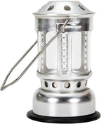 Portable Candle Lantern, Night Fishing Hanging Outdoor Camping Aluminium Alloy Candle Lamp, Metal Decorative Candle Lanterns, Vintage Hanging Lantern (Silver)