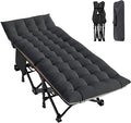 NAIZEA Folding Camping Cots for Adults, Folding Cot with Mattress, Camping Foldable Bed, Portable Military Cot, Double Layer Oxford Strong Heavy Duty Sleeping Cots w/Carry Bag for Camp Office Travel