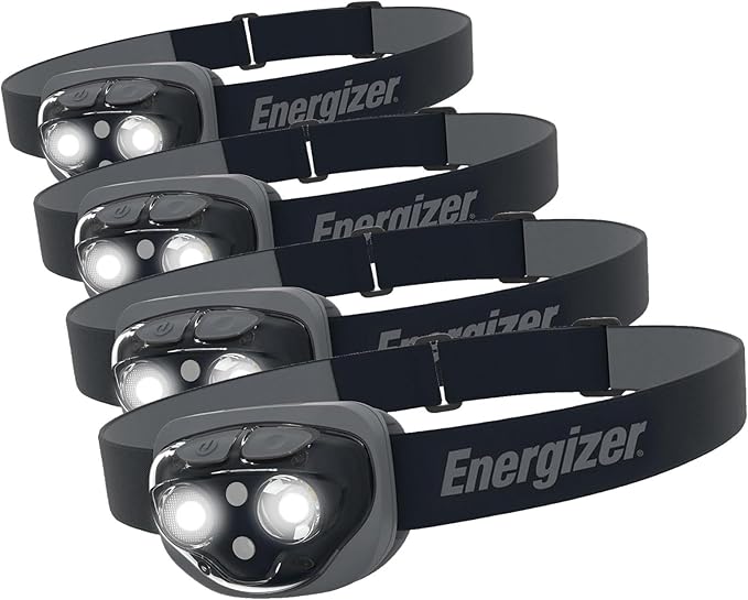 Energizer PRO LED Headlamp, IPX4 Water Resistant Headlamps, High-Performance Head Light for Outdoors, Camping, Running, Storm, Survival LED Light for Emergencies (Batteries Included)