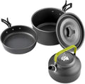 Outdoor Camping Cookware Set Aluminum Non Stick Pot Portable Tableware Cooking Bowl Hiking BBQ Picnic