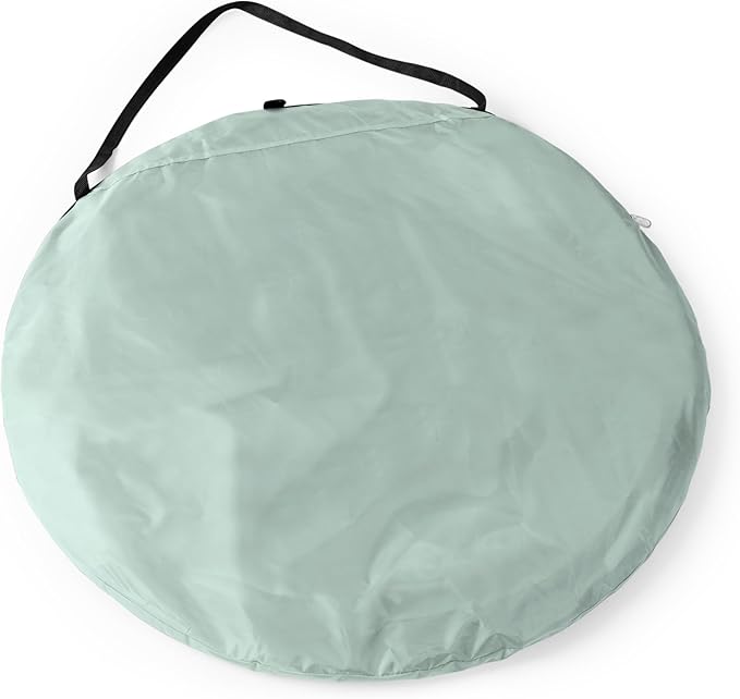 Picnic TIME Manta Portable Beach Tent, Fully-Assembled Pop Up Tent, Beach Shade and Sun Shelter, Instant Outdoor Shade with Carrying Bag for Outdoors and UPF50+ UV Protection, (Light Green)
