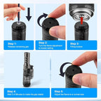 LcFun Torch Lighter 2 Pack Windproof Adjustable Single Jet Flame Butane Lighter Refillable Gas Lighter for Candle Camping Grill BBQ Fireplace (Butane Not Included)