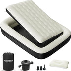 Inflatable Toddler Travel Bed - 64 Inches Portable Toddler Air Mattress with Four Safety Sides - High-Speed Pump and Carry Bag - Comfortable Mattress & Easy to Inflate and Deflate - Black
