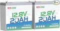 Redodo 12V 20Ah LiFePO4 Battery with 20A BMS, 4000+ Deep Cycles Lithium Battery, 256Wh Energy Storage, Ideal for Fish Finder,Outdoor Camping,Ice Fishing, 2 Pack
