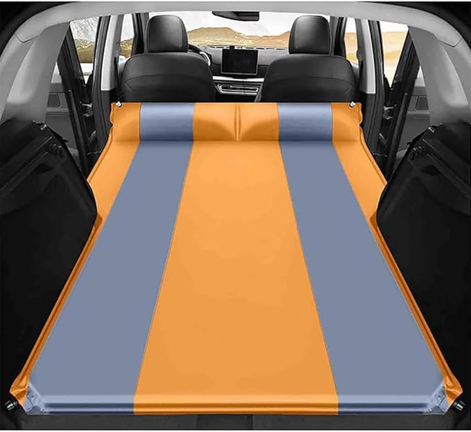 Car Inflatable Mattress, for Jeep Grand Cherokee L 6-Seater 2021-2025 Outdoor Camping Travel Portable Sleeping Pad AdjustableWear Resistant, Auto Accessories,E-Orange