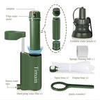 Timain Outdoor Portable Water Filter Pump,Water Filtration Systems,Perfect for Travel,Camping, Hiking,Fishing,Hunting,Emergency Preparedness (4500, Liters)