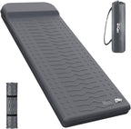 HiiPeak Memory Sleeping Pad, Compact 3" Thick Foam Sleeping Mats with Pillow, 9.5 R-Value Insulated Camping Mattress Pad, Easy Inflate & Deflate, Inflatable Sleep Mat for Backpacking Hiking Car Tent