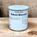 Military Surplus Freeze Dried Real Baked Biscuits – #10 Can – 25+ Year Shelf Life – Ready to Eat Emergency Food – Survival, Camping, Hiking, Hunting Meals – Long-Term Storage 10–12 Biscuits – Pack of 1