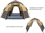 Instant Pop Up Tent Family Camping Tent 3/4/5/6/7/8 Person Portable Tent Automatic Tent Waterproof Windproof for Camping Hiking Mountaineering