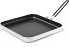 GSI Outdoors Bugaboo High-Performance Ceramic Coated 10" Square Fry Pan with SureLock™ Folding Handle