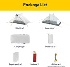 LANSHAN Ultralight Tent 3-Season Backpacking Tent for 1-Person or 2-Person Camping, Trekking, Kayaking, Climbing, Hiking