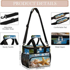 Beach Ocean Starfish Seashells Soft Cooler Bag Insulated Lunch Box for Men & Women, Large Leakproof Lunch Bag Portable Beach Cooler for Work, Picnic, Road Trips,Fishing, Travel, Camping,A-5