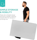 Best Choice Products 8ft Plastic Folding Table, Indoor Outdoor Heavy Duty Portable w/Handle, Lock for Picnic, Party, Pong, Camping - Light Gray
