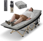 HABUTWAY Camping Cot, Portable Camping Cot for Adult, 28" Wide Sleeping Cot Max Load 600LBS with Thick Mattress and Carry Bag, Portable Camping Bed for Outdoor Camping/Office, Home Nap