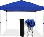 Northroad 10x10ft Pop Up Canopy, Popup Outdoor Canopy Tent with Wheeled Carrying Bag,Portable Gazebo Shelter for Patio,Deck,Garden,Beach（Blue）