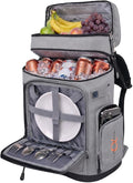 Alphasonik Cooler Backpack 40 Cans Insulated Backpack Cooler for Men & Women, 2 Leak Proof Compartments Coolers Bag for Beach Travel Picnic Hiking BBQ Fishing Outdoor Camping