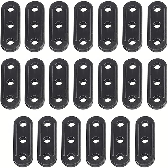 20PCS Plastic Cord Tensioners Rope Adjuster Tent Guy-Line Wind Rope Buckle Fastener Tightener for Camping Hiking Outdoor Gear Accessories