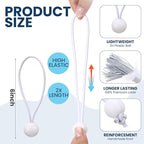 100 Pcs Ball Bungee Cords 6 Inch Bulk Bungee Balls Heavy Duty Outdoor Indoor for Shelter Camping Canopy Cargo Tents Poles (White)