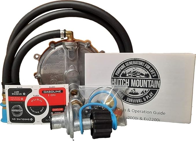 Hutch Mountain Generator Propane Conversion Kit Honda EU3000is- Tri-Fuel Conversion for Propane, Gasoline & Natural Gas - Portable Generator Backup Kit for Home Emergencies, Camping, and RVs