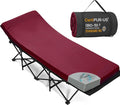 CYMULA Camping Cot Mattress 2in Memory Foam Sleeping Pad,Soft Warm Non-Slip Camping Mattress Topper with Retaining for Adults,Portable Roll up Pad for Travel(75 x30)（only Mattress）