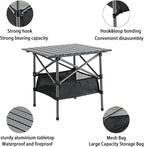 Outdoor Folding Portable Picnic Camping Table Easy Carry Folding Table with Storage Bag Heavy Duty for RV BBQ Cooking Indoor Outdoor Party Patio Picnic (Small)