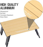 Old Bahama Bay Ultralight Aluminum Mini Table, 66lbs/30kg Weight Capacity, Foldable Small Beach Table with Retractable Legs,Suitable for Picnic Camping Outdoor Hiking