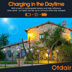 Otdair 96 LED Solar Lights Outdoor Upgraded 8 Pack, 43" Tall & Super Larger Size, Waterproof Solar Torch Light with Flickering Flame, 2200mAh Solar Tiki Torches Decoration Lights, for Path Yard Garden