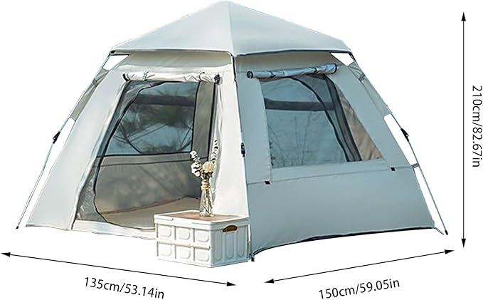 Genérico Camping Tent | Wide and Easy to Set Up Quick - Family Tent for Outdoor Activities, for Adults Teenage Couples on Picnic Hiking Mountaineering and