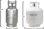 Flame King 10LB Aluminum Propane Tank with OPD Valve, Corrosion-Resistant and Rust-Free, Lightweight, Great for Marine Applications, Grills and BBQs, Camping, Fishing, & Outdoor Activities