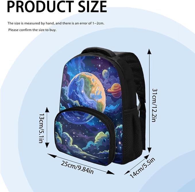 Galaxy Backpack for School Boys 6-7 Preschool Backpack Kids Kindergarten School Book Bags Lightweight Kindergarten Bagpack with Lunch Bag and Pencil Case 3 in 1
