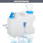 RedSwing 4.9 Gallon/18.5L Portable Water Container with Spigot, Water Storage Carrier for Camping Outdoor Hiking Backpacking, BPA Free, White