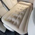 Inflatable Car Air Mattress Travel Bed, Thickened Car Camping Bed Sleeping Pad with Air Pump, Inflatable Pillows for Back Seat, Side Seat,Trunk Sleeping (Beige 1set)