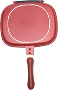 Square Double Sided Frying Pan, Kitchen Non-stick Baking Pancake Pan Omelette Trays, Indoor/Outdoor Camping Sandwich Toaster Grill, Cooks Toasties, Breakfast and More