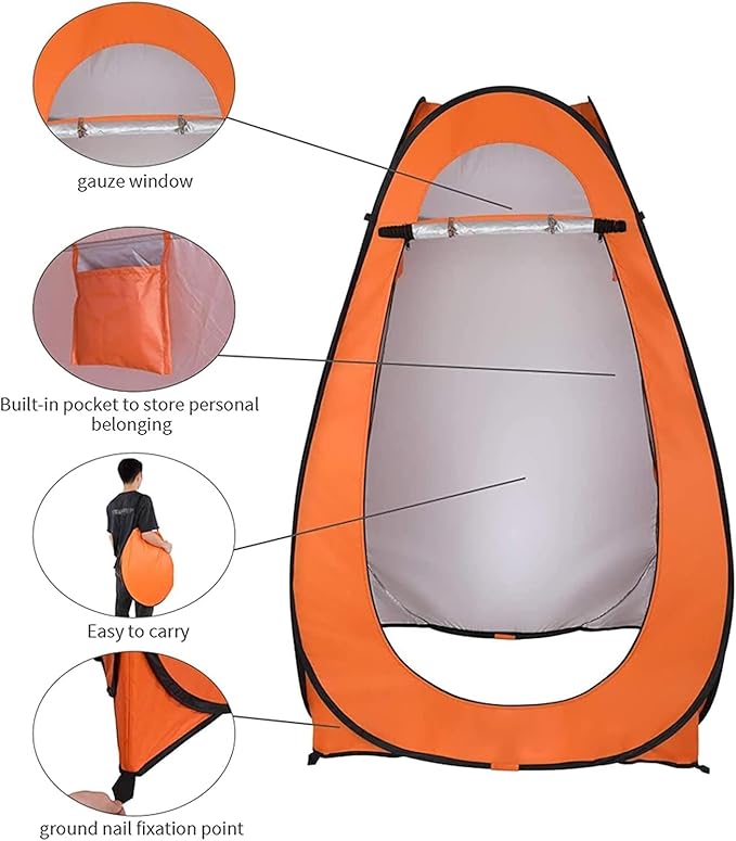 Camping Tent,Shower Tent, Toilet Shower Tent 1-2 Person Portable Pop Up Dressing Tent Changing Room Privacy Tent Camping Shelter