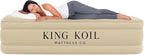 King Koil Luxury California King Air Mattress with Built-in Pump for Home, Camping & Guests - King Size Inflatable Airbed Luxury Double High Adjustable Blow Up Mattress, Durable Waterproof