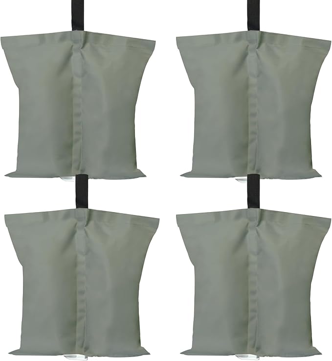 ABCCANOPY Canopy Weights 150 LBS Tent Sand Bags,4-Pack Gray (Without Sand)