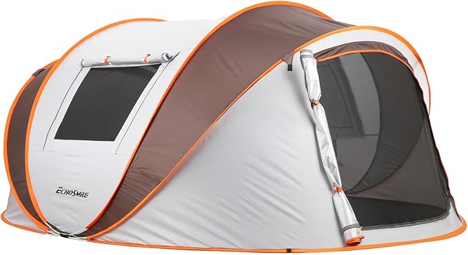 EchoSmile Instant Pop Up Camping Tent, 2/4/6 Person, Easy Setup Tent, Water Resistant Dome, Portable with Carry Bag
