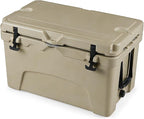 Goplus Hard Cooler, Insulated Ice Chest w/Portable Handles, Cup Holders, Ruler, Bottle Opener, 6 Day Ice Retention for Drink, Beverage, Camping, Fishing, Beach