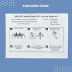MCR Medical CPR Rescue Mask, Adult/Child Pocket Resuscitator, Hard Case with Wrist Strap