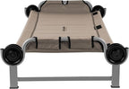 Disc-O-Bed Youth Single Camping Cot Kid-O-Bed, Portable Sleeping Cot for Kids with Included Carry Bag, Indoor and Outdoor Use, Tan