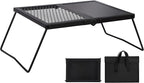 REDCAMP Folding Campfire Grill Heavy Duty Steel Grate, Portable Camp Fire Cooking Racks and Griddle for Outdoor Versatile Campfire Cooking