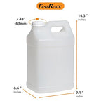 FastRack 2.5 Gallon Water Jug (Pack of 1) w/ 1 Black Rubber Cap Gripper | Reusable Plastic Jug with lid for Liquids | Heavy-Duty Water Container for Storage, Camping | BPA-Free Gallon Jugs with Lids