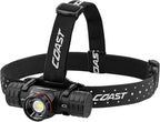 Coast® XPH34R 2700 Lumen USB-C Rechargeable-Dual Power LED Headlamp withPURE Beam® Twist Focus™ and Magnetic Base
